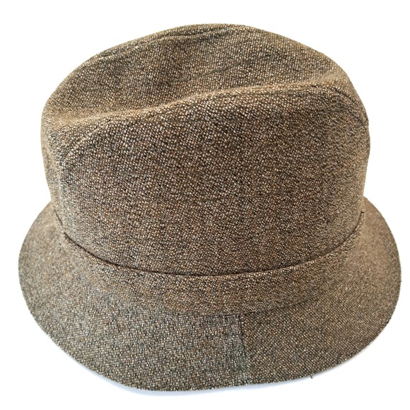 LL Bean Men's M Trilby Hat WG Keepers Tweed Pure Wool Tweed Brown England Fedora - Picture 7 of 7